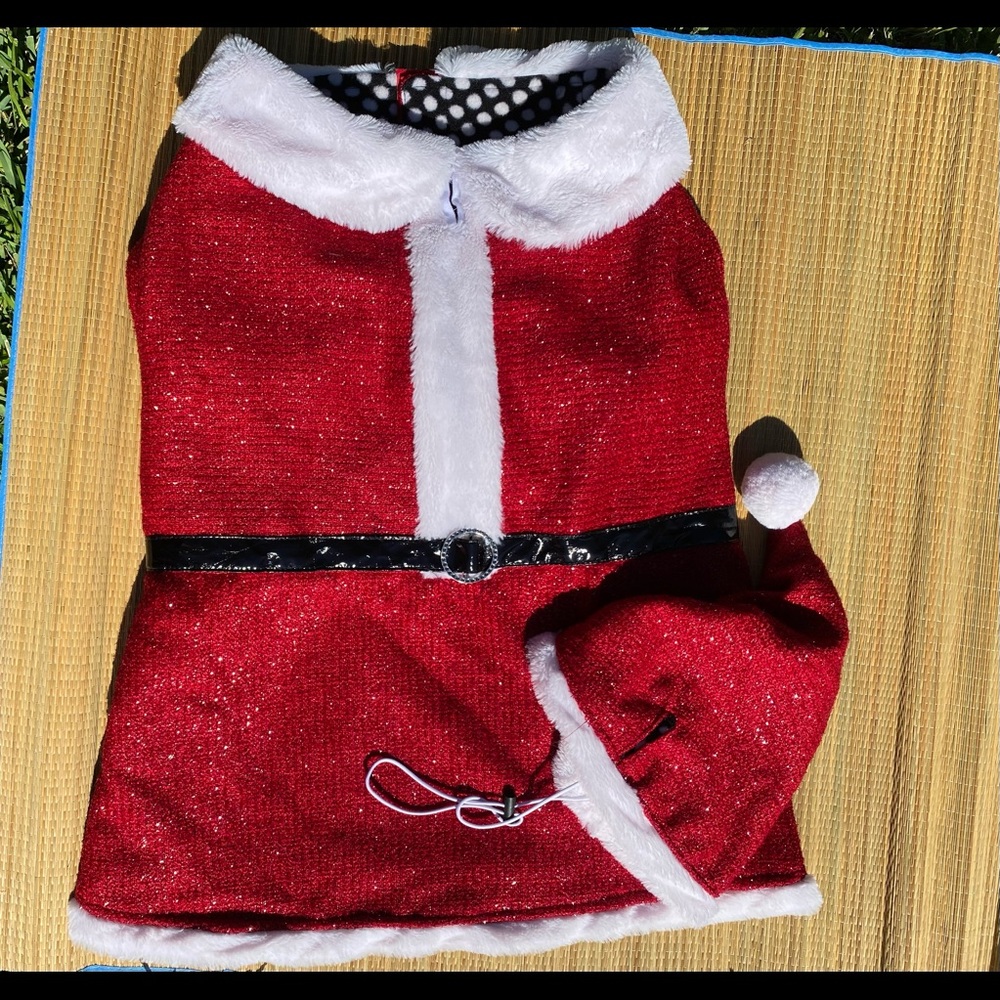 Deluxe XXL Plush Santa Dog Outfit